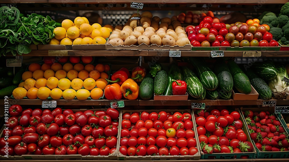 A colorful selection of fresh produce from around the world A colorful selection of fresh produce from around the world