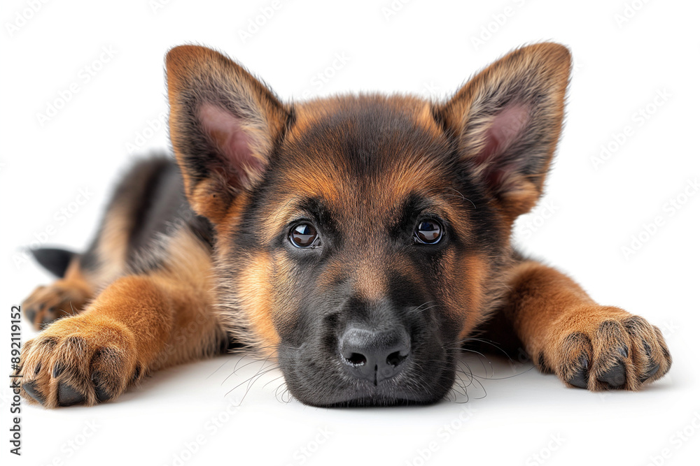 pose of a brown dog with a prone position and a flat, sad face. generated by AI pose of a brown dog with a prone position and a flat, sad face. generated by AI