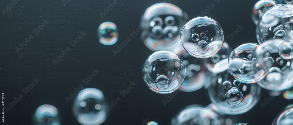 Bubbles forming ghostly faces on a dark background, Halloween, eerie bubbles Bubbles forming ghostly faces on a dark background, Halloween, eerie bubbles
