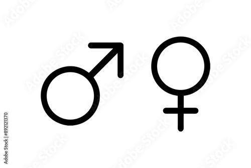 Gender male and female sexual sign. Vector icon design.