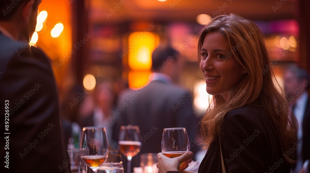 Business professionals networking at a high-profile corporate event Business professionals networking at a high-profile corporate event