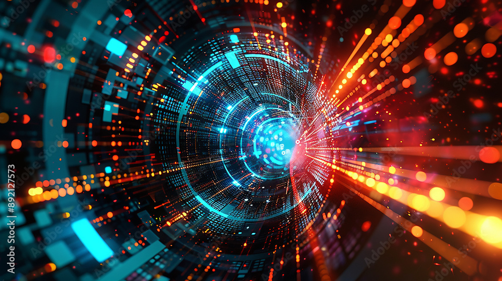 Abstract Technology Background with Circular Abstract Technology Background with Circular