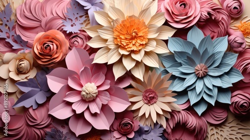 3d render beautiful flower background wallpaper banner 
