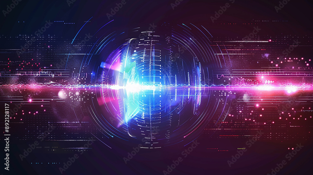 Fototapeta premium Abstract Technology Background with Circular