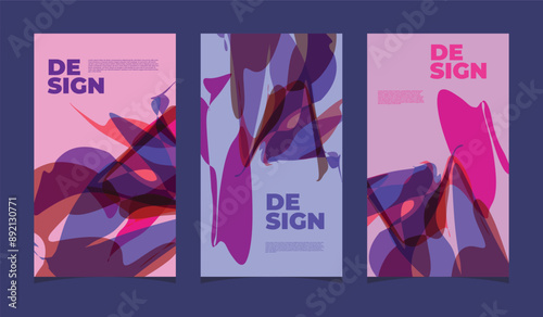 Wallpaper Mural Cover and Poster Design Templates. Trendy Colorful Vector Illustration and Abstract Curves for Covers, books, social media stories and Page Layouts. Torontodigital.ca