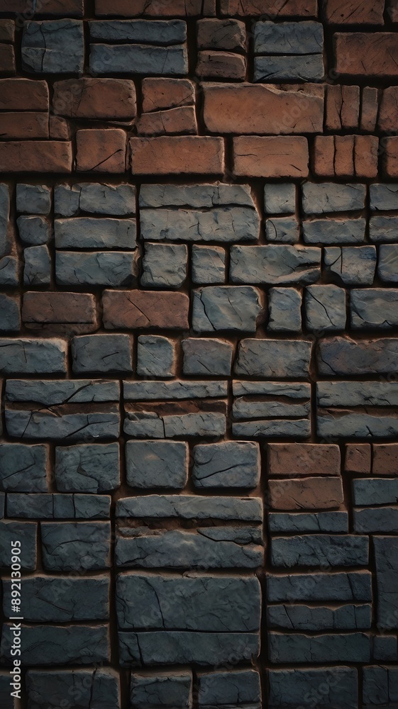 Fototapeta premium Brick wall for smartphone wallpaper.