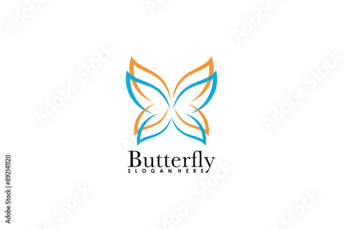 butterfly wing design with modern concept