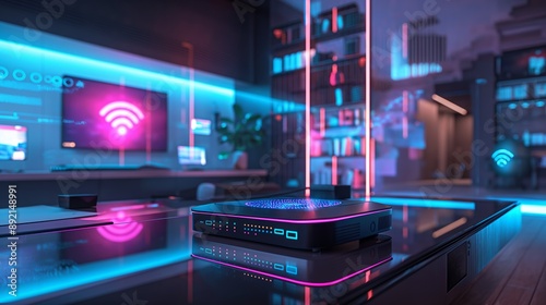 Wireless Router in a Modern Home