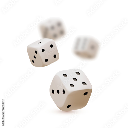 Falling dice. 3D gambling and game design