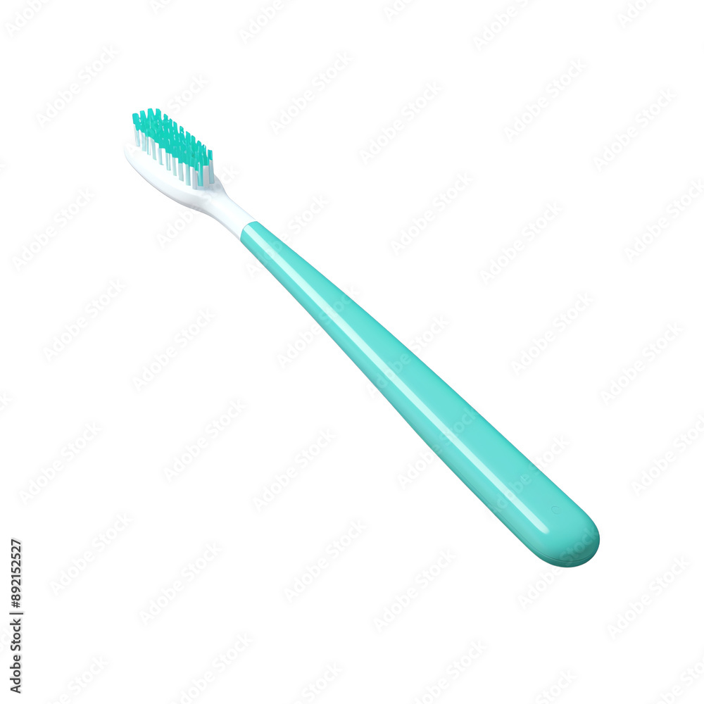 A close-up image of a green toothbrush with blue bristles on a white background, ideal for dental hygiene and healthcare purposes. A close-up image of a green toothbrush with blue bristles on a white background, ideal for dental hygiene and healthcare purposes.