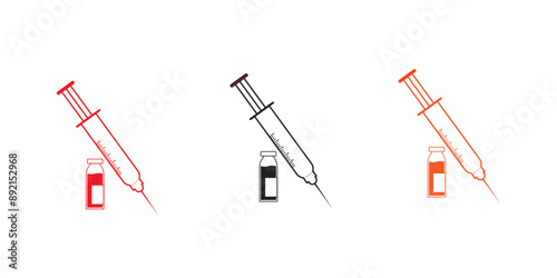 Syringe And Medicine Vial Icon
