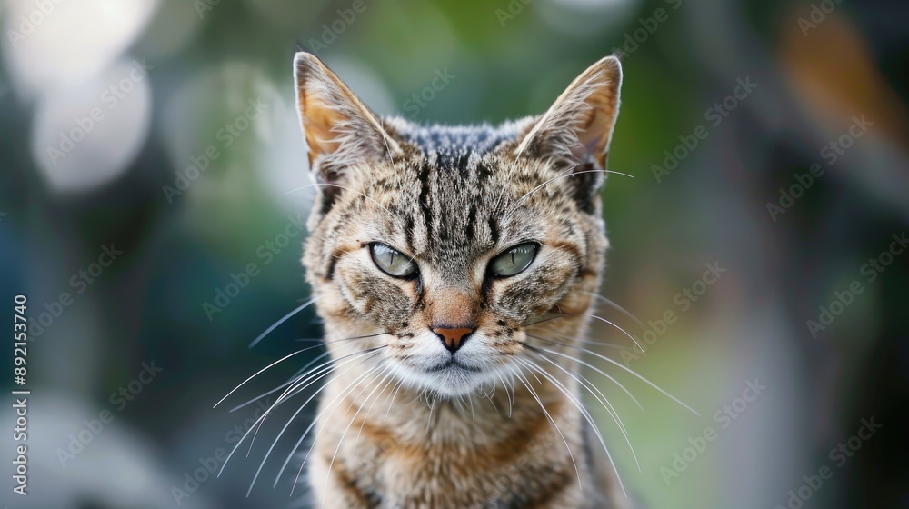 A feline with eyes resembling flip flops A feline with eyes resembling flip flops