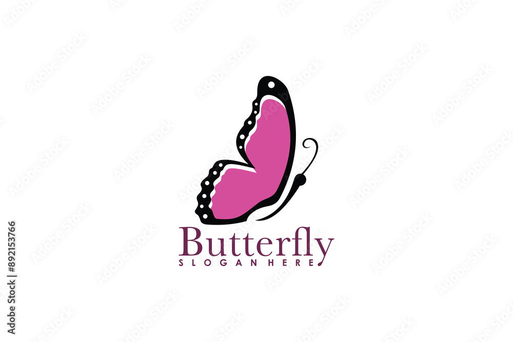 Fototapeta premium butterfly wing design with modern concept