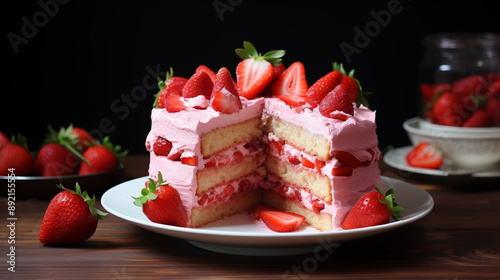 The strawberry cake