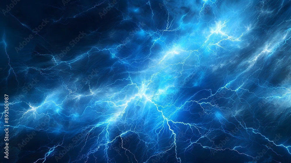 Blue glowing plasma lightning. Blue glowing plasma lightning.