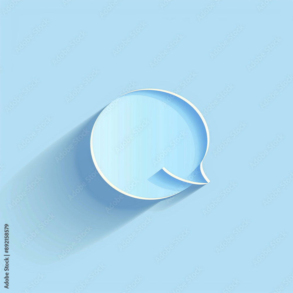 A blue speech bubble with a long shadow
A blue speech bubble with a long shadow