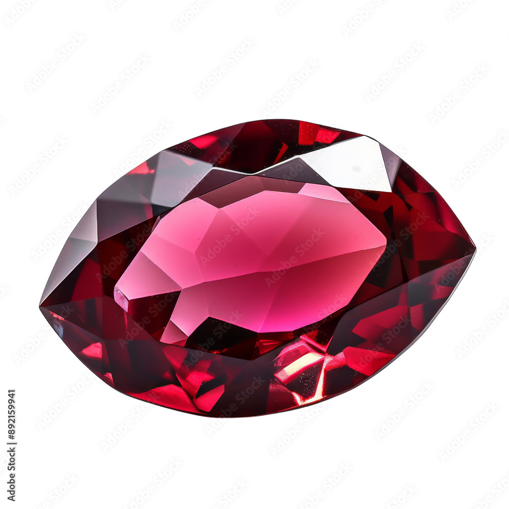 Isolated Ruby Gemstone with Deep Red Color and Brilliant Cut. Isolated Ruby Gemstone with Deep Red Color and Brilliant Cut.