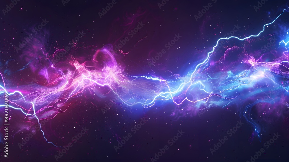 Flash of lightning on dark background, banner design. Thunderstorm. Flash of lightning on dark background, banner design. Thunderstorm.