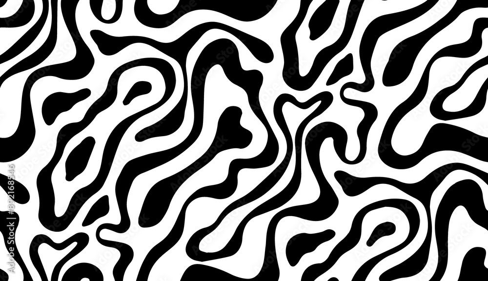Seamless op art pattern with black and white abstract shapes Seamless op art pattern with black and white abstract shapes