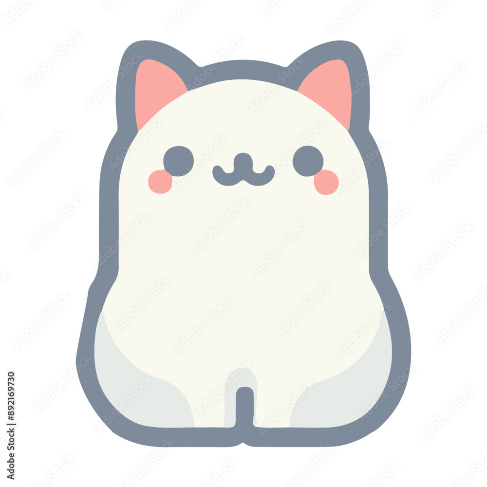 cute cat sticker vector illustration cute cat sticker vector illustration