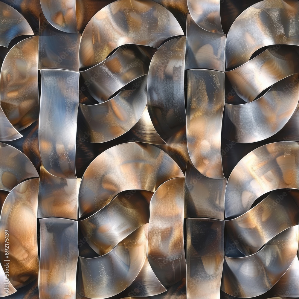 The image is a close up of a piece of metal with a lot of curves and ...