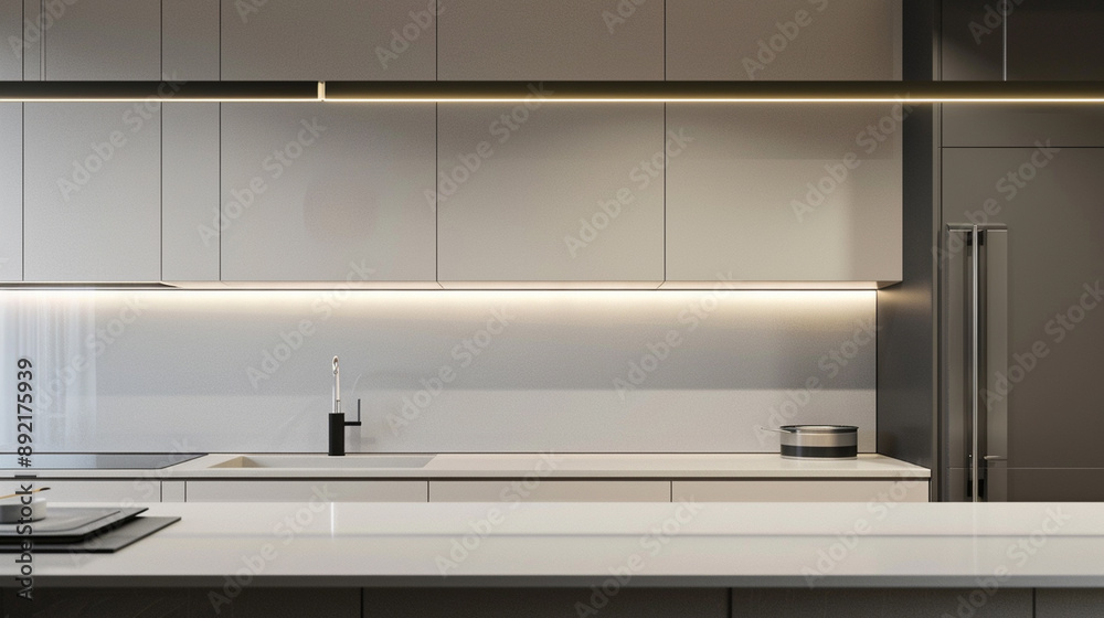 modern kitchen interiors featuring sleek cabinetry, minimalist designs