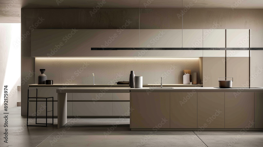 modern kitchen interiors featuring sleek cabinetry, minimalist designs