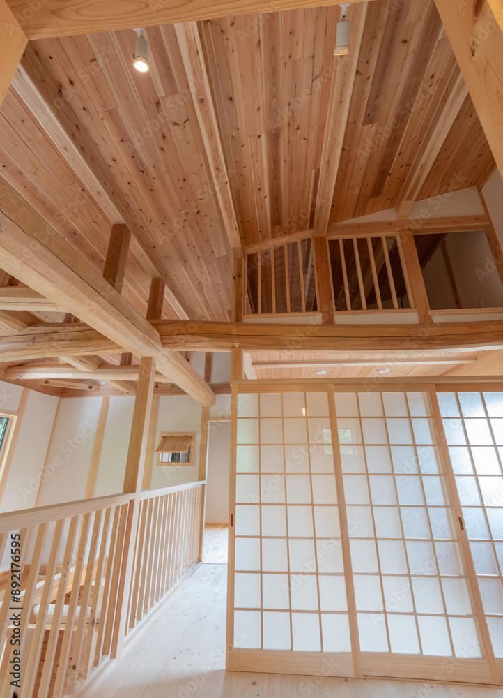 Obraz premium 天然素材を使った美しい戸建て住宅