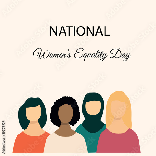 women's equality day poster. vector illustration