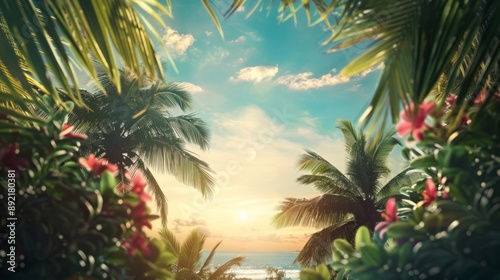 beach background concept with copy space © Otseira
