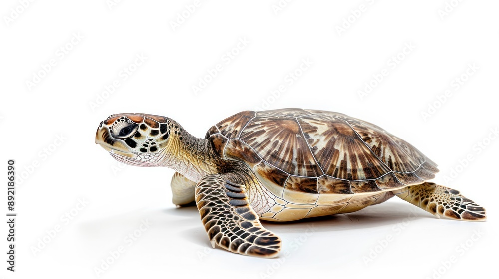 Obraz premium isolated sea turtle on white background highresolution nature photography