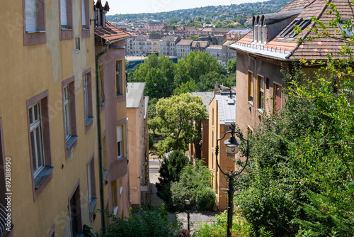 Obraz na płótnie Widok ze wzgórza zamkowego w Budapeszcie w salonie