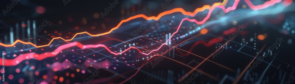 Realistic animated line chart, sleek design, dynamic effects, studio lighting Realistic animated line chart, sleek design, dynamic effects, studio lighting