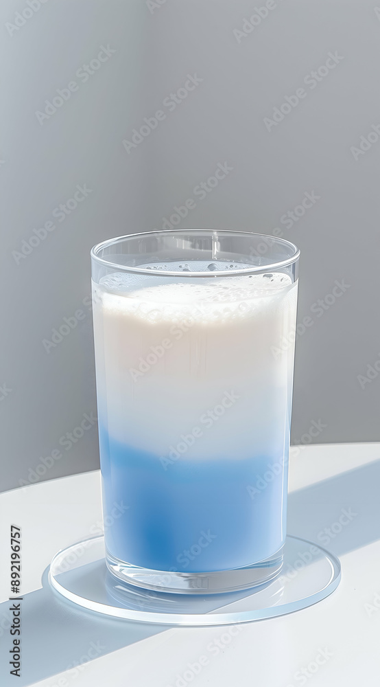 파란색과 흰색 그라데이션 밀크티 파란색과 흰색 그라데이션 밀크티