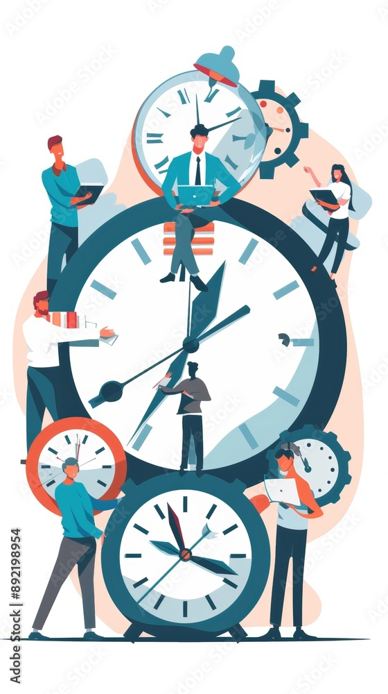 An employee delegating tasks to team members, promoting efficient use of time and resources