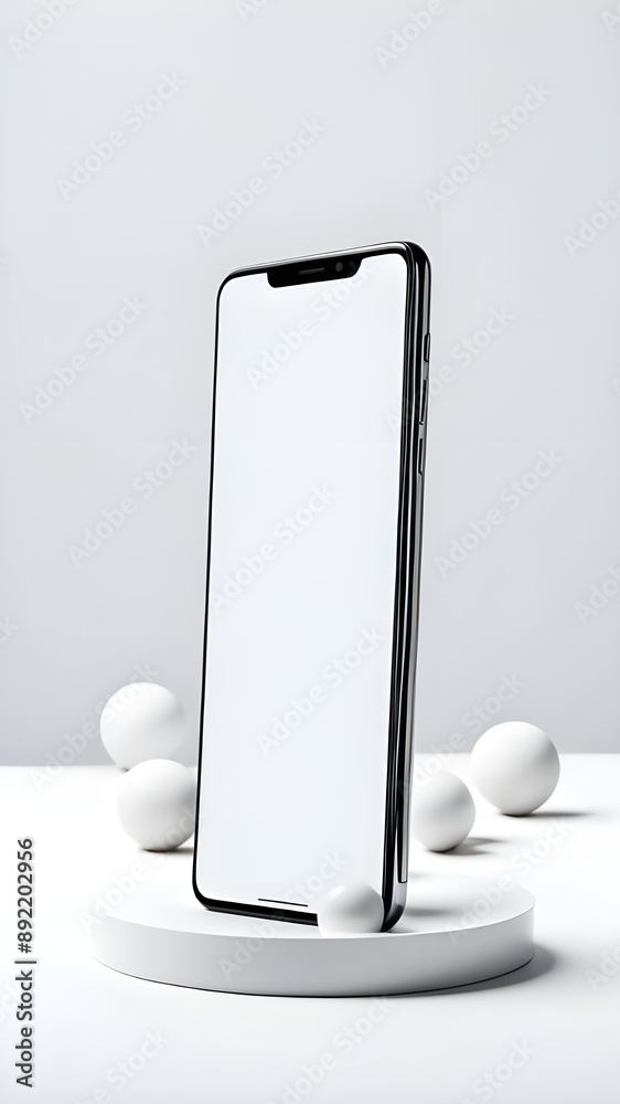 phone with blank screen on white