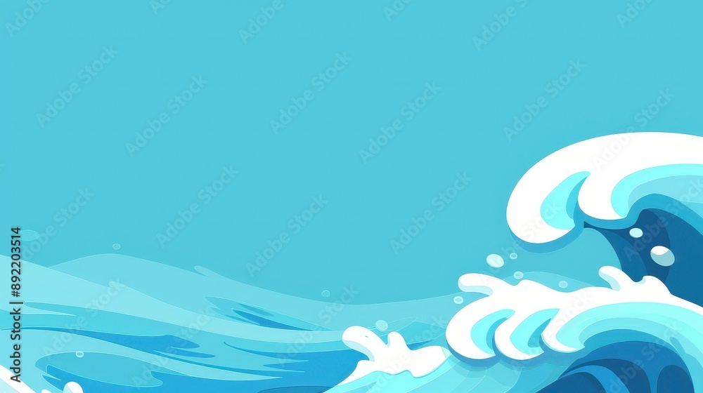 Vibrant blue wave background perfect for beach or pool party invitations, adding a cheerful touch to your designs. Vibrant blue wave background perfect for beach or pool party invitations, adding a cheerful touch to your designs.