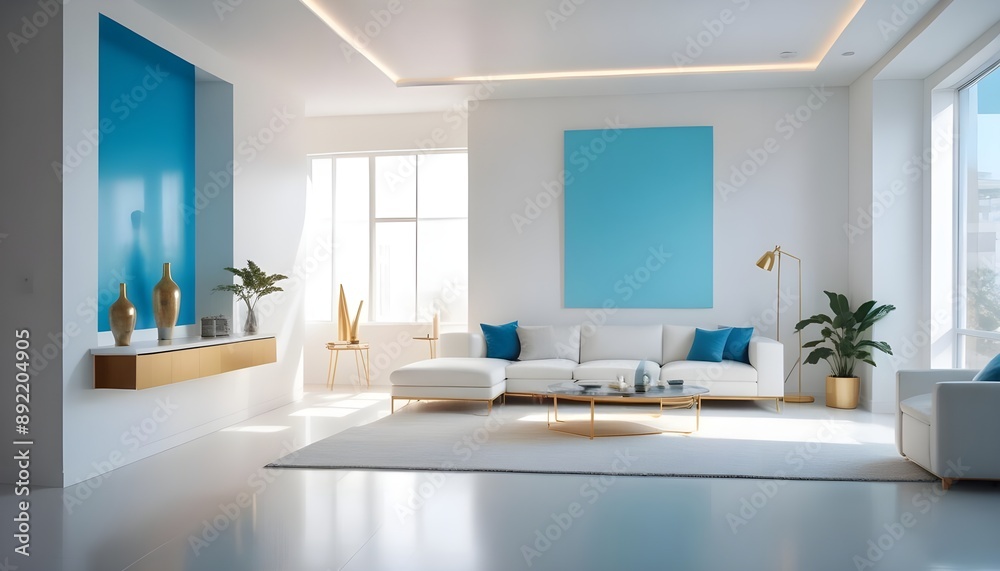 Photo interior modern design room 3d illustration Photo interior modern design room 3d illustration