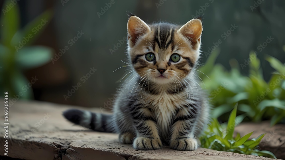 Fototapeta premium cat in the garden