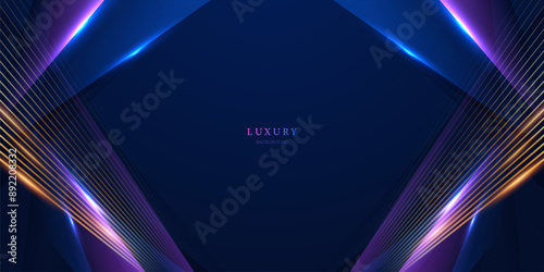 Blue background design with elegant effect elements, abstract vector illustration