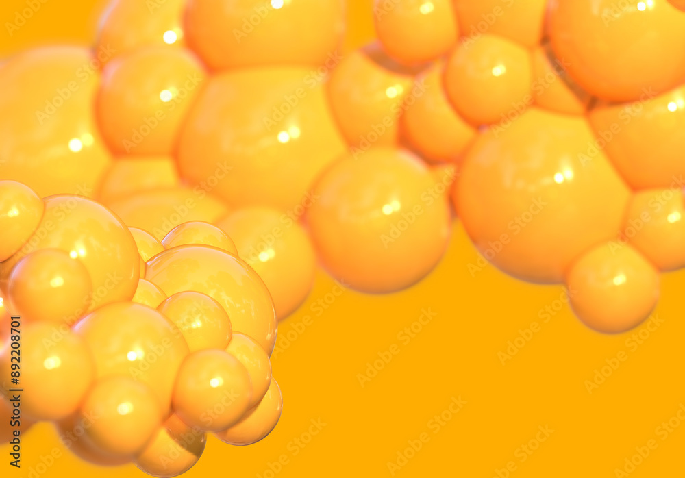 3d yellow bubble abstract background render 3d yellow bubble abstract background render