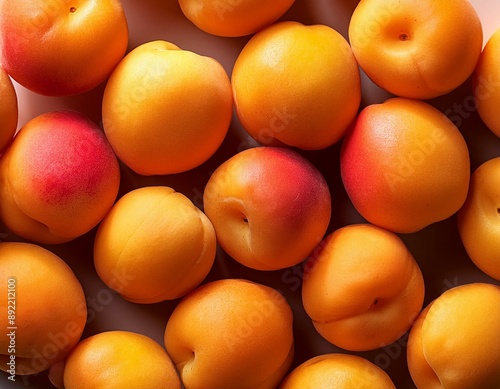 Top view of fresh raw apricot fruits. Prunus armeniaca fruits wallpaper/background photo