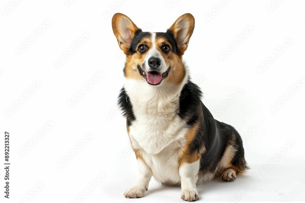 Adorable Smiling Corgi on a Pure White Background. Adorable Smiling Corgi on a Pure White Background.