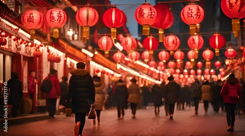 chinese lanterns at the temple photo