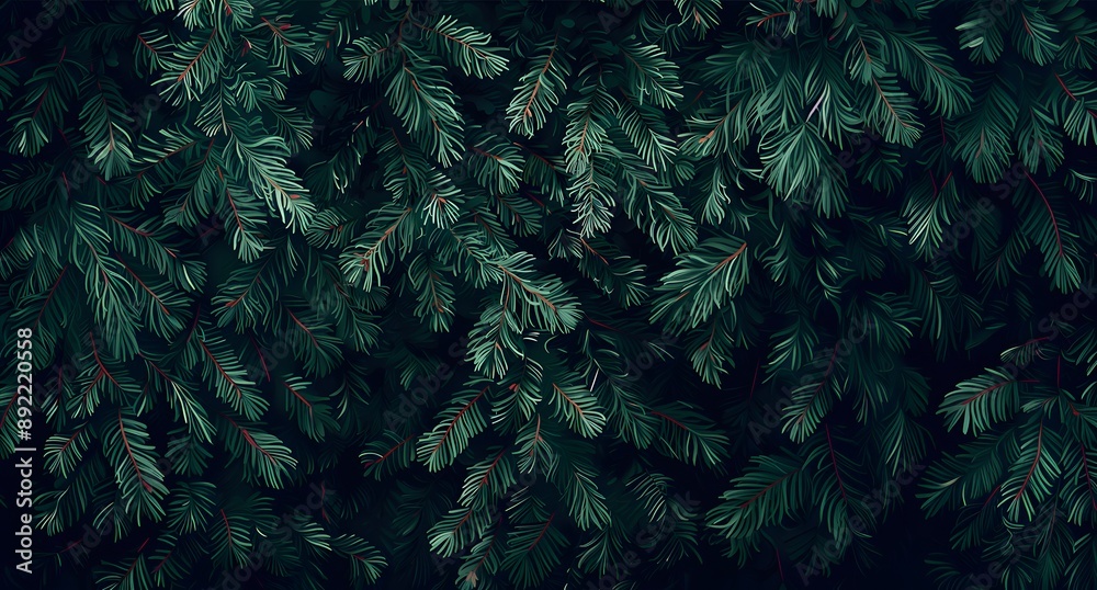 Dark Christmas background with snowflakes, pine cones, fir branches. Background for New Year and Christmas Dark Christmas background with snowflakes, pine cones, fir branches. Background for New Year and Christmas