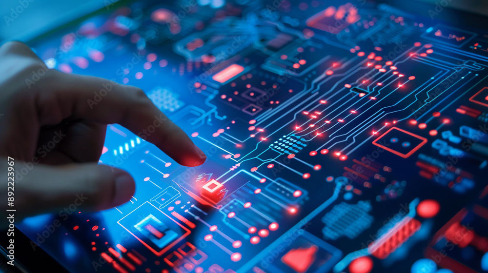 Obraz premium Businessman use AI technology for business management development