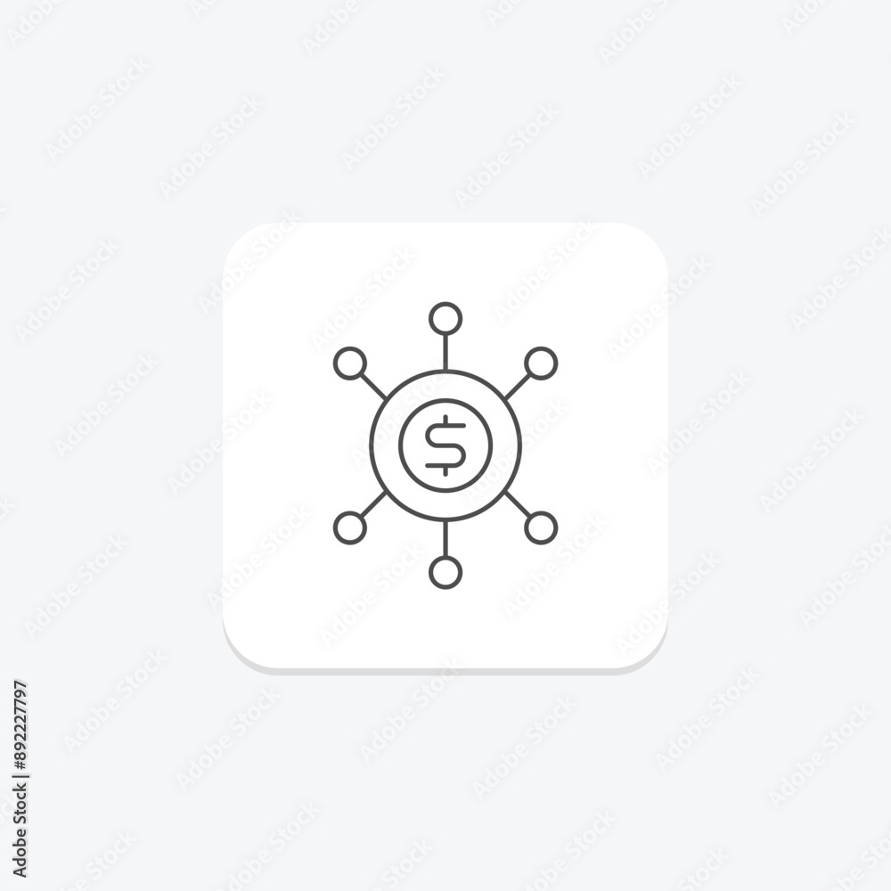 Trade Expansion thinline icon , vector, pixel perfect, illustrator file Trade Expansion thinline icon , vector, pixel perfect, illustrator file