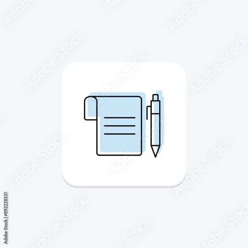 Trade Association color shadow thinline icon , vector, pixel perfect, illustrator file