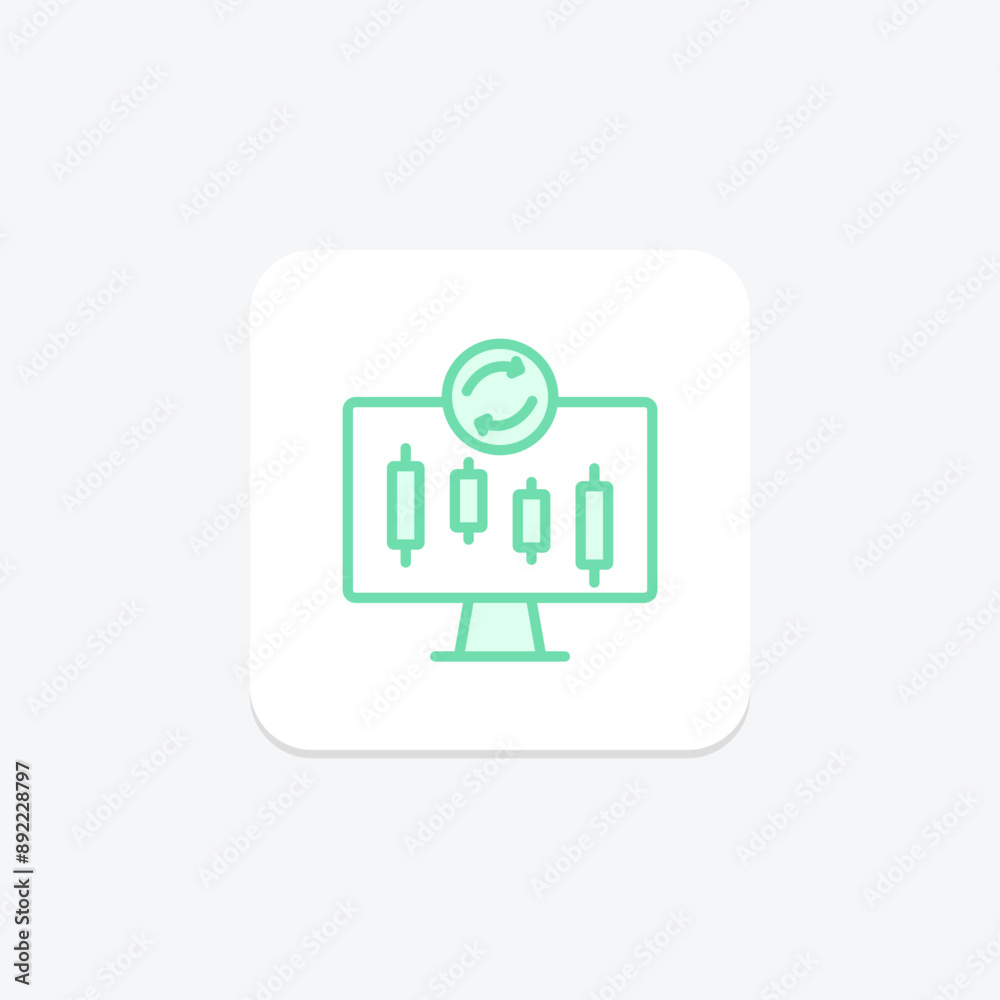 Trade Exchange duotone line icon , vector, pixel perfect, illustrator file Trade Exchange duotone line icon , vector, pixel perfect, illustrator file