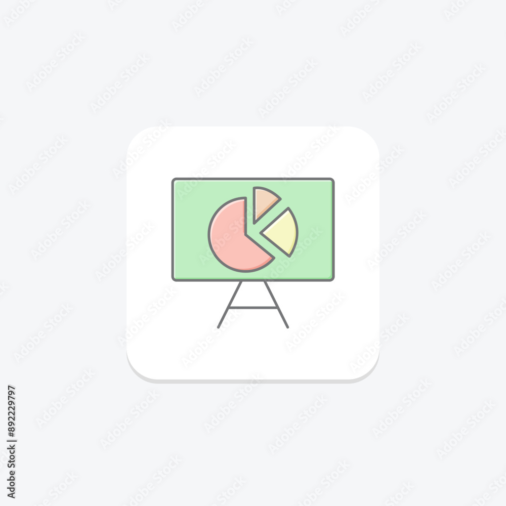 Fototapeta premium Trade Challenges lineal color icon , vector, pixel perfect, illustrator file
